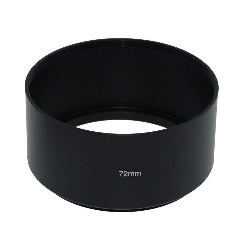 SIOTI 72mm Lens Hood, Oxidation Matte Anti Reflective Treatment, Aluminum Alloy, with 1 * 77mm Lens Cap, Compatible with Sony/Canon/Nikon/Fuji etc >85mm Camera Lens - Image 2
